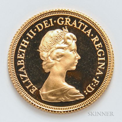 1979 British Proof Gold Sovereign. Estimate $300-500