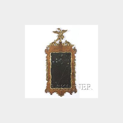 Chippendale Walnut and Parcel-gilt Mirror, 