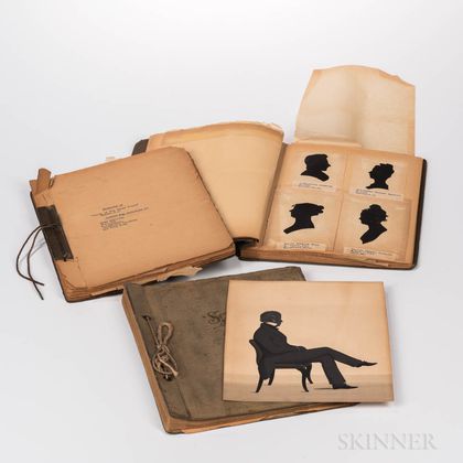 Three Bound Scrapbooks of Silhouettes by Demors