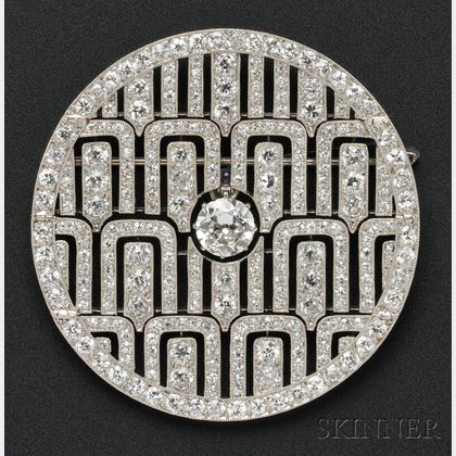 Art Deco Platinum and Diamond Pendant/Brooch, Cartier
