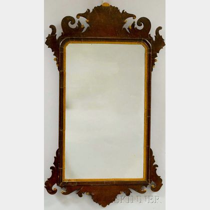 Chippendale Mahogany Scroll-frame Mirror
