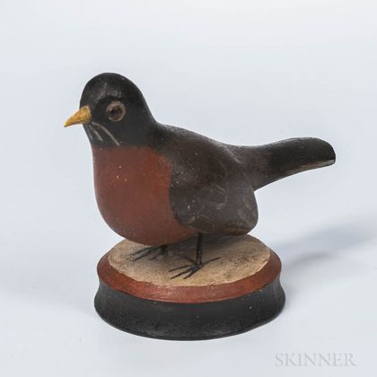 Frank Finney Carved and Painted Robin