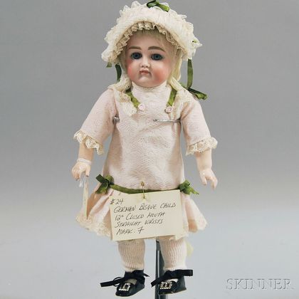 Early Kestner Closed Mouth Bisque Head Doll