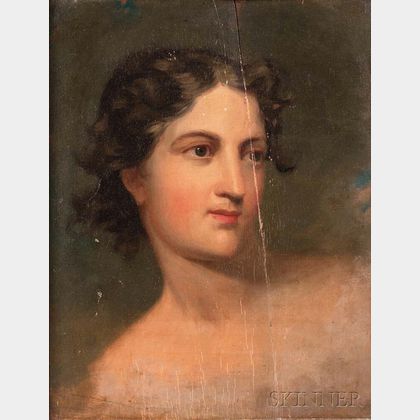 Attributed to Thomas Sully (American, 1783-1872) Head of a Woman/A Study
