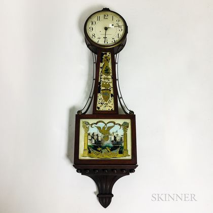 Bigelow, Kennard & Co. Reverse-painted Mahogany "Patent" Timepiece