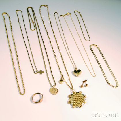 Group of Mostly 14kt Gold Jewelry