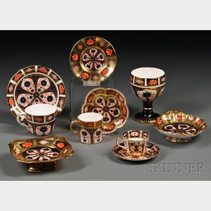 Seven Royal Crown Derby Porcelain Items