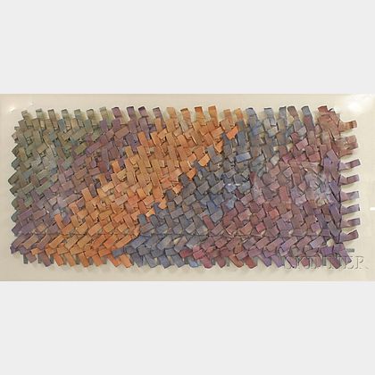 American School, 20th Century Abstract Composition of Woven Paper.