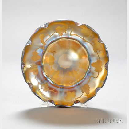 Tiffany Favrile Engraved Bowl