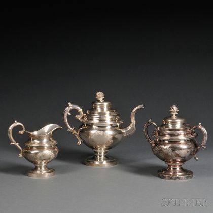 Three-piece Silver Tea Service