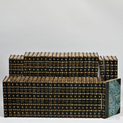 Decorative Bindings, Fifty-two Volumes, William Makepeace Thackeray (1811-1863) The Works.