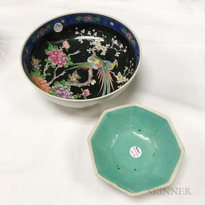 Two Chinese Glazed Ceramic Bowls