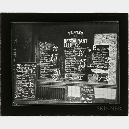 Walker Evans (American, 1903-1975) Bowery Lunchroom, New York
