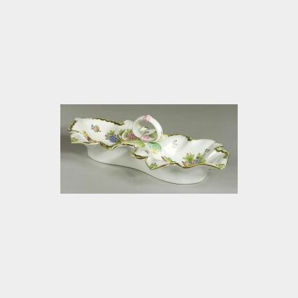 Herend Porcelain Two-part Serving Dish, Hungary, modern, 