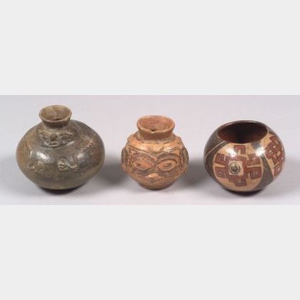 Three Pre-Columbian Pottery Vessels