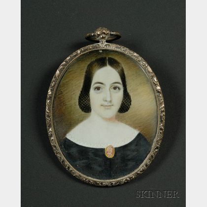 Portrait Miniature of a Young Woman