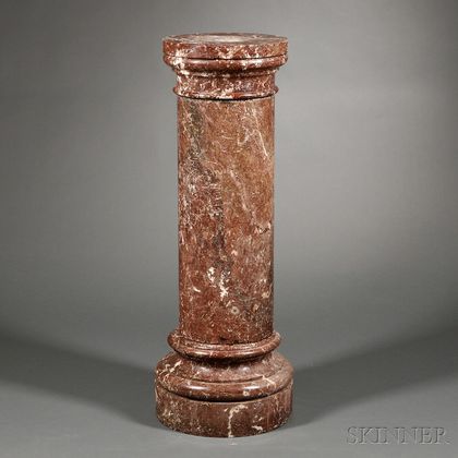 Marmo Rosso Antico Marble Pedestal