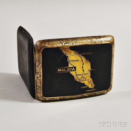 Gilt-metal Malaya Cigarette Case