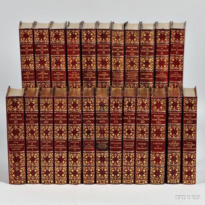 Decorative Bindings, Sets, Works of John Fiske in Twenty-four Volumes.