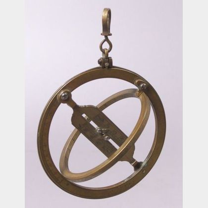 Brass Equinoctial Ring Dial by Metz