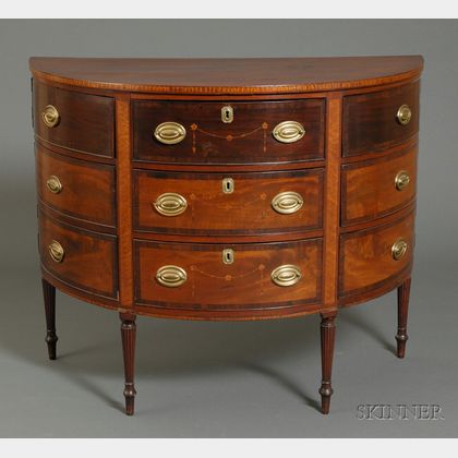 Federal Mahogany Inlaid Commode Chest