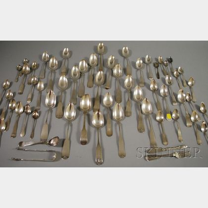 Group of Coin and Sterling Silver Flatware