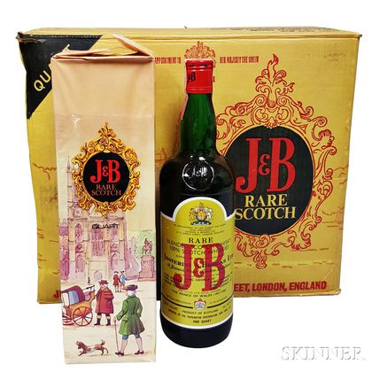 J&B Rare Scotch, 12 quart bottles (oc and original case) 
