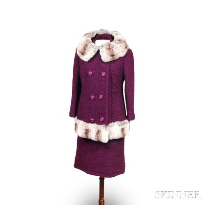 Lemkins Purple Wool Dress and Jacket