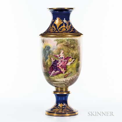 Sevres-style Earthenware Vase