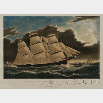 Nathaniel Currier, publisher (American, 1813-1888) Clipper Ship Dreadnought Off Tuskar Light