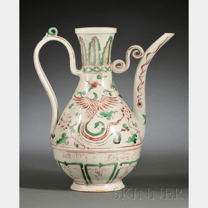 Iron-red and Green Wine Ewer