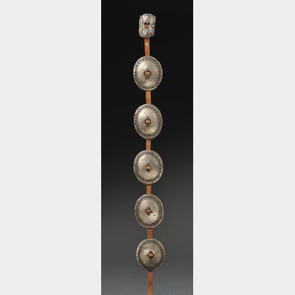 Navajo First Phase Silver Concha Belt