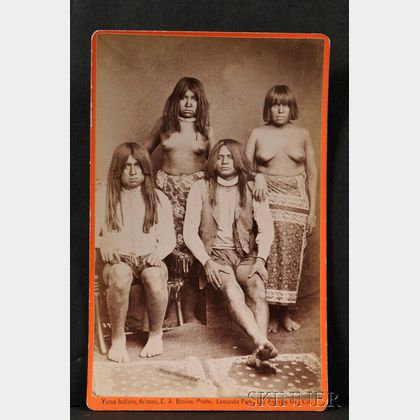 Three Cabinet Cards Depicting Yuma Indians by Elia A. Bonine (1843-1916)