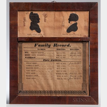 Printed and Framed Keep Family Record