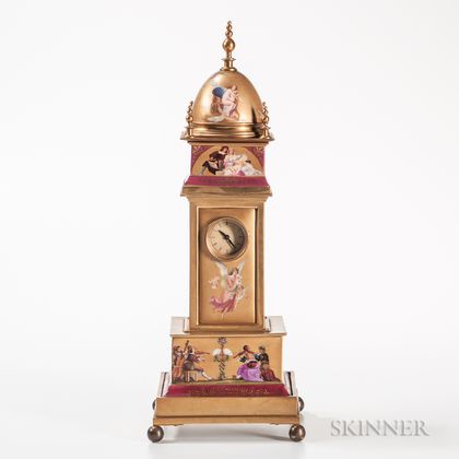 Gilt-bronze-mounted Porcelain Mantel Clock