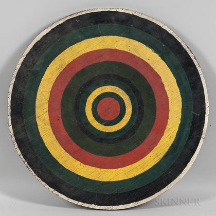 Painted Concentric Ring Dart Board