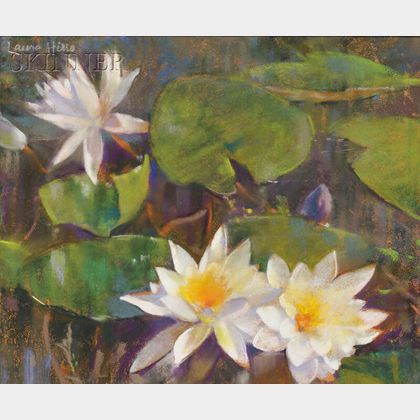 Laura Coombs Hills (American, 1859-1952) Water Lilies