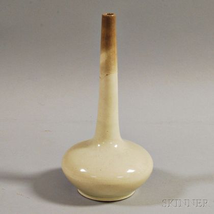 White-glazed Ceramic Vase