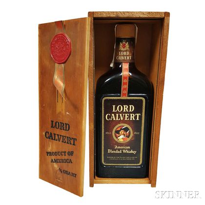 Lord Calvert American Blended Whiskey, 1 4/5 quart bottle (owc) 