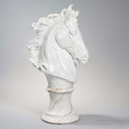 Faience Horse Head Figure 