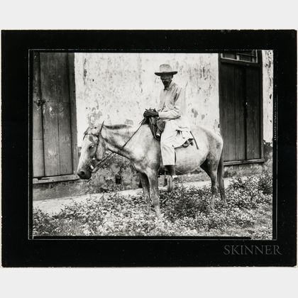Walker Evans (American, 1903-1975) Man on Donkey, Cuba