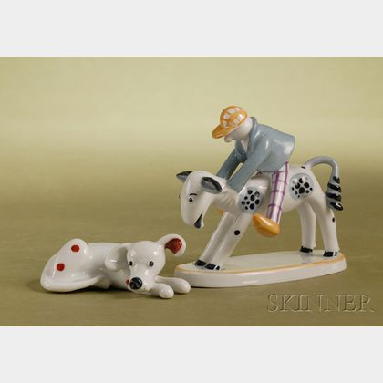 Two Metzler & Ortloff Porcelain Figures
