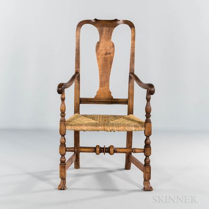 Queen Anne Maple Armchair