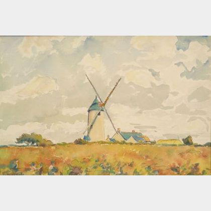 Ludovic Rodolphe Pissarro Rodo (French, 1872-1952) Windmill