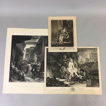 Five 18th and 19th Century Continental Reproductive Prints