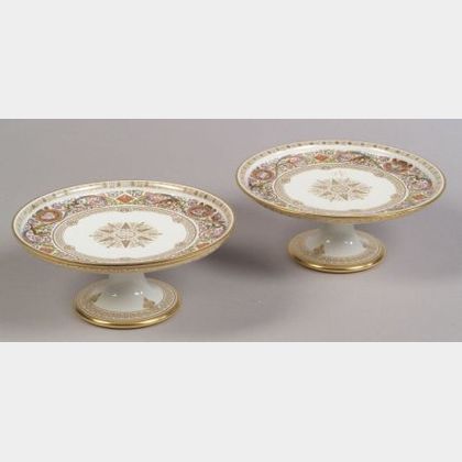 Pair of Sevres Porcelain Compotes