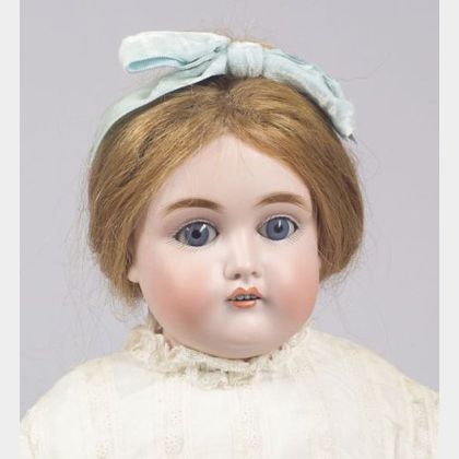 Large Kestner 147 Bisque Shoulder Head Girl Doll