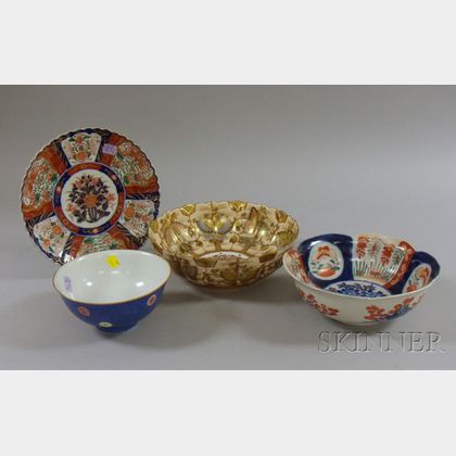 Three Asian Porcelain Bowls and a Dish