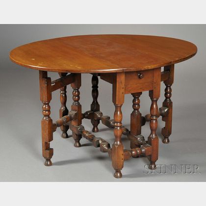 Small Cherry and Maple Gate-leg Table