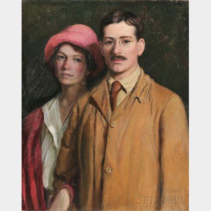 Lilla Cabot Perry (American, 1848-1933) Portrait of Edith Perry Ballantine and Edward Ballantine